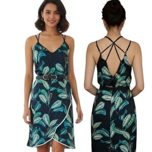 ADELYN RAE x ANTHROPOLOGIE "Havana" Tropical Slip Dress - Size S